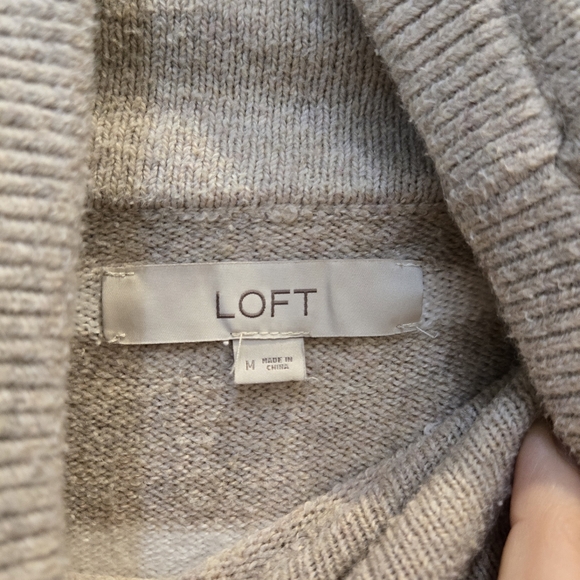 Loft Striped Cowl Neck Sweater - Picture 2 of 5